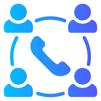 video conference gradient icon vector