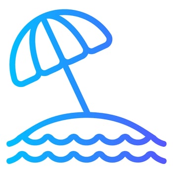 beach gradient icon vector