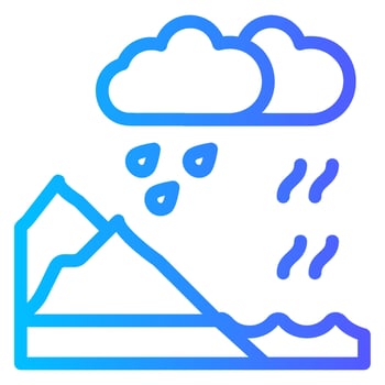 evaporate gradient icon vector