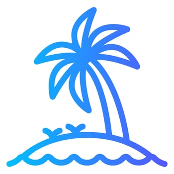 island gradient icon vector