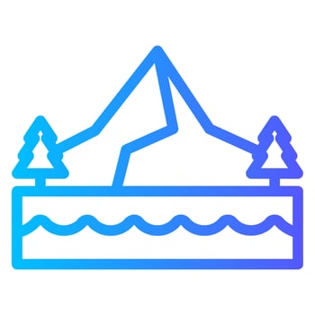 mountain gradient icon vector