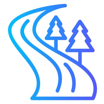 river gradient icon vector