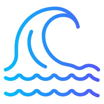 wave gradient icon vector