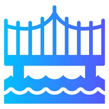 bridge gradient icon vector
