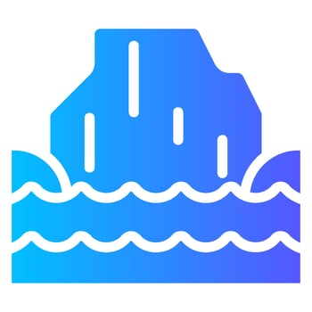 glacier gradient icon vector