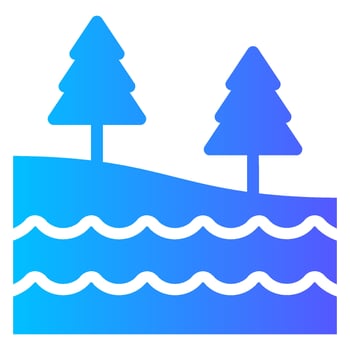lake gradient icon vector