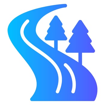 river gradient icon vector