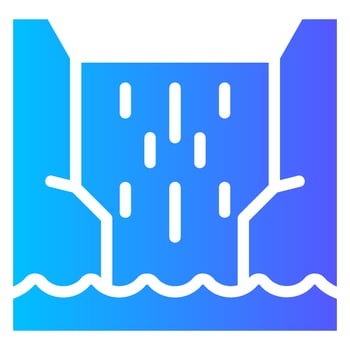 waterfall gradient icon vector