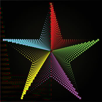 Multicolor dotted spiral vortex circle vector Mandala illustration