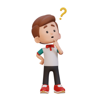 3D cute kid thinking clueless png