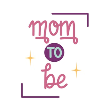 Mom To Be Hand Lettering vector
