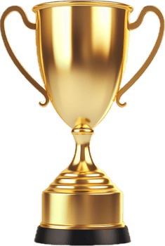 AI generated gold trophy cup png
