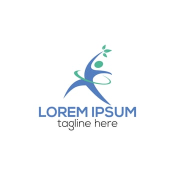 Body weight loss logo designs On Isolated White Background vector
