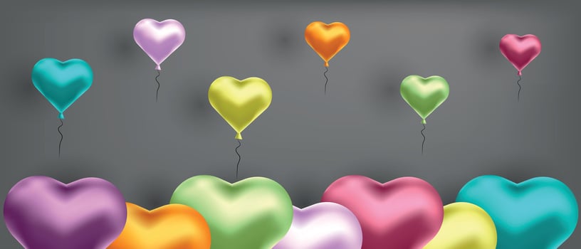 Happy birthday illustration with air balloons vector