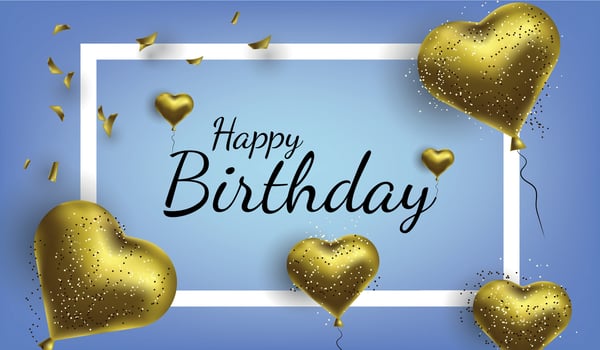 Happy birthday illustration with air balloons vector