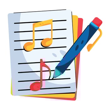 Trendy Song Lyrics vector