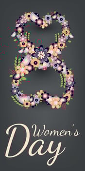 World womens day vector card