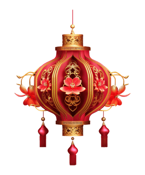 AI generated illustration of chinese lantern ai generative png