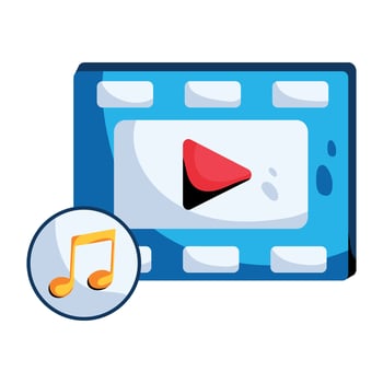 Trendy Music Video vector