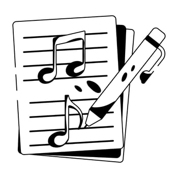 Trendy Song Lyrics vector