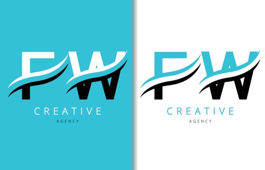FW Letter Logo Design with Background and Creative company logo. Modern Lettering Fashion Design. Vector illustration