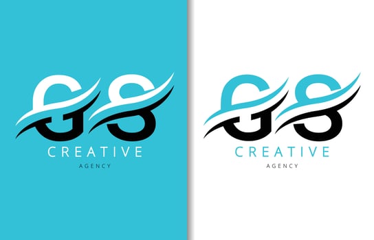 GS Letter Logo Design with Background and Creative company logo. Modern Lettering Fashion Design. Vector illustration