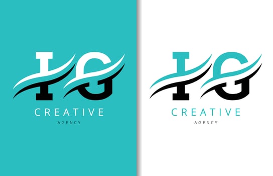 I G Letter Logo Design with Background and Creative company logo. Modern Lettering Fashion Design. Vector illustration
