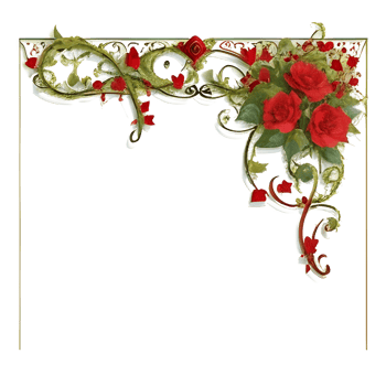 AI generated Valentine Border Frame PNG Ai Generative