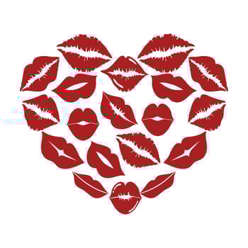 Stylish , fashionable  and awesome  Lips typography art and illustrator vector