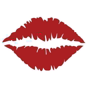 Stylish , fashionable  and awesome  Lips typography art and illustrator vector