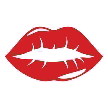 Stylish , fashionable  and awesome  Lips typography art and illustrator vector
