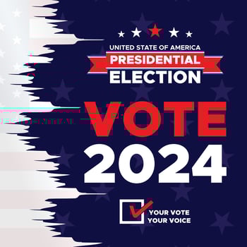 Vote 2024. Presidential election day in united states. Election 2024 USA. Political election campaign banner. background, post, Banner, card, poster design with Vote day November 5 US vector