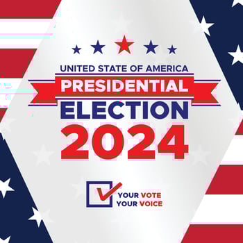 Vote 2024. Presidential election day in united states. Election 2024 USA. Political election campaign banner. background, post, Banner, card, poster design with Vote day November 5 US vector