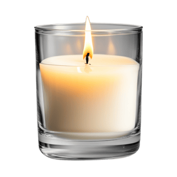 AI generated Candle in a Glass Isolated on Transparent Background png