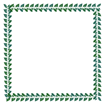 A square frame of leaves png