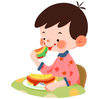 AI generated Eating png