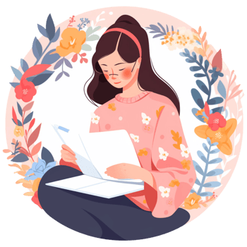 AI generated Reading png