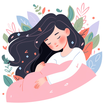 AI generated Sleeping png
