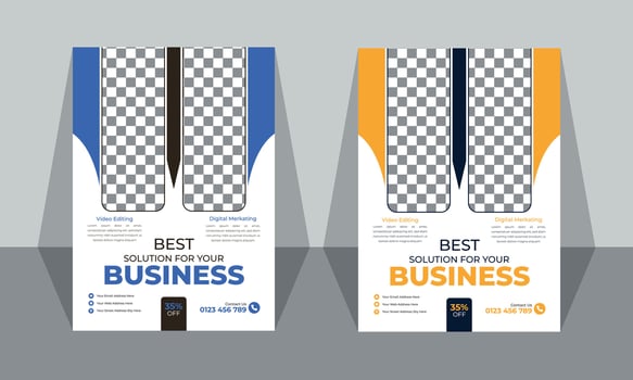 Vector creative and modern business flyer,