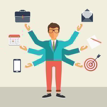 Human resource and self employment concept. Development and internet service. Flat illustration vector