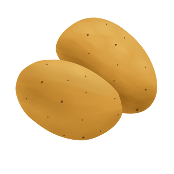 Potatoes handdrawn Illustration png