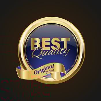 Luxury golden blue sale badges and labels. Retro vintage sale circle badge design vector