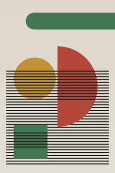 Abstract Poster, Mid Century Modern, Colorful Prints, Geometric Art Print vector