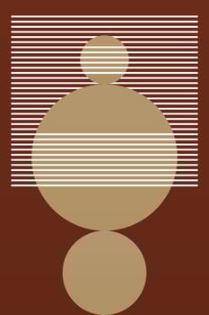 Abstract Poster, Mid Century Modern, Colorful Prints, Geometric Art Print vector