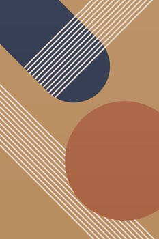 Abstract Poster, Mid Century Modern, Colorful Prints, Geometric Art Print vector