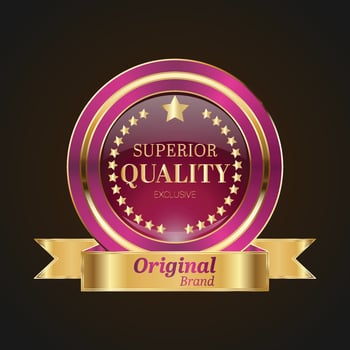 Luxury golden pink sale badges and labels. Retro vintage sale circle badge design vector