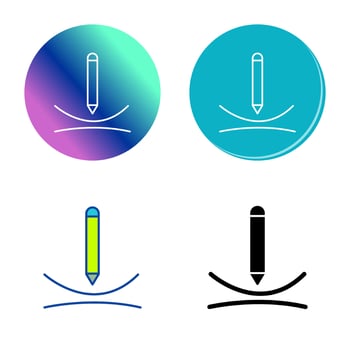 Draw Curve Vector Icon