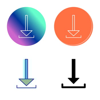 Unique Download Vector Icon
