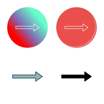 Unique Right Arrow Vector Icon