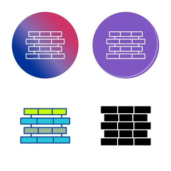 Unique Bricks Vector Icon